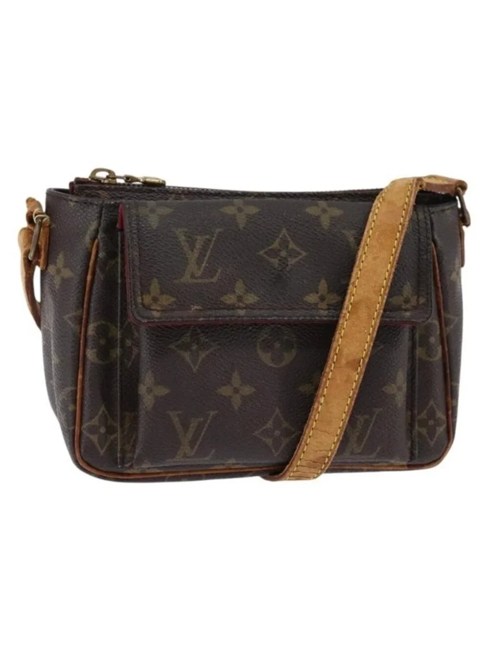 Authentic LOUIS VUITTON Monogram Viva Cite PM Shoulder Bag M51165 LV